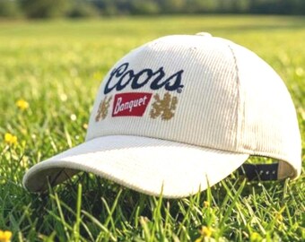 Gorra de pana American Needle Coors Banquet, gorra de cerveza vintage, gorra estilo "dad hat" con correa ajustable, estilo camionero retro urbano, regalo para él 2026