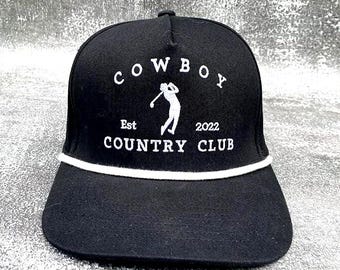 Gorra vaquera estilo camionero, gorra western, golf verde, regalo para amantes del golf, gorra de camionero retro
