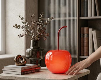 Sculptural Cherry Lamp, Modern Ambient LED Light, Glass Accent Lighting