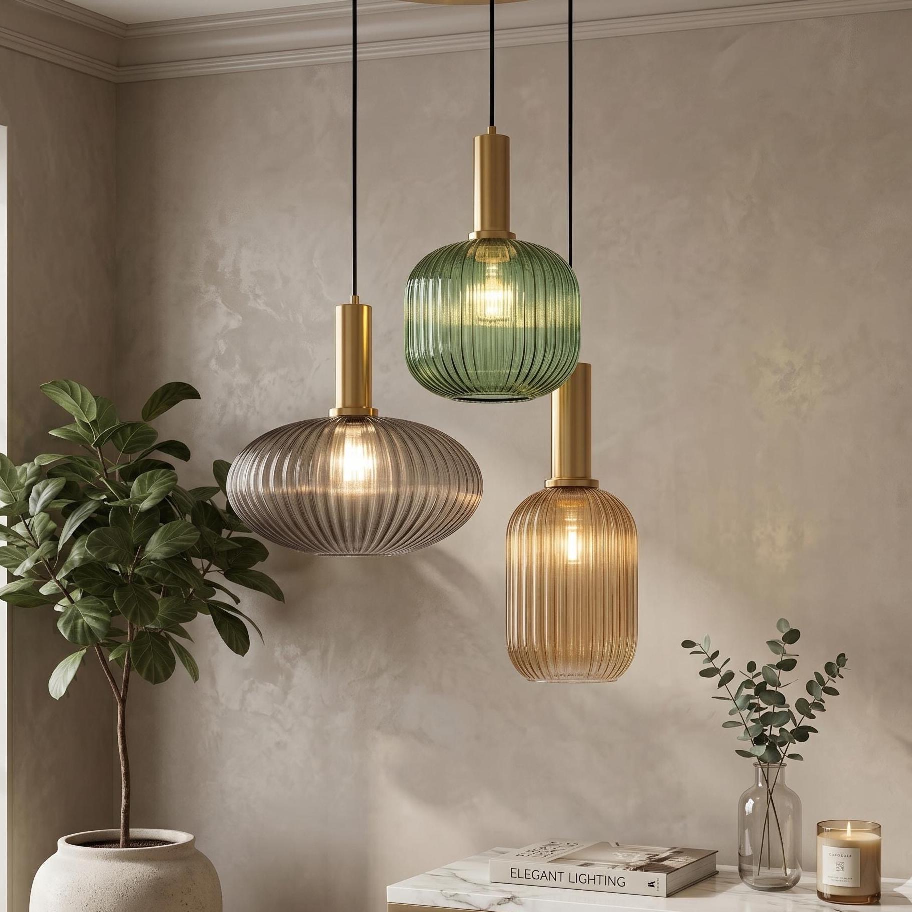 Vintage brass glass lamp - Etsy 日本