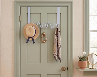 Entryway Coat Rack Mount, Decorative Wall Hook, Colorful Scandinavian Minimalist Functional Pastel Wave Organizer