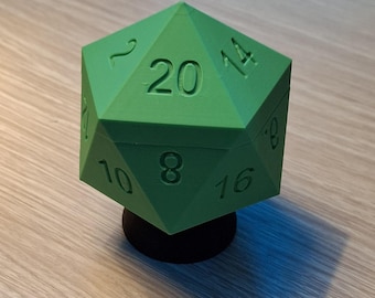 D20 Dice Ring Box – 20-Sided Engagement Holder (Holds 3 Rings)