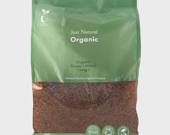 Organic Brown Linseed 1kg | Premium Flax Seeds | High Fibre Superfood for Smoothies, Baking & Healthy Eating