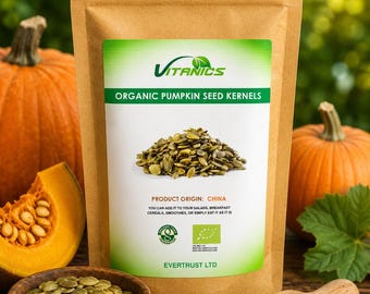 Organic Raw Pumpkin Seed Kernels | Shelled Pepitas for Baking, Salads