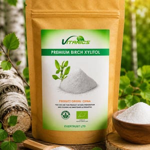 Björkxylitol-sötningsmedel | Naturligt veganskt sockeralternativ för bakning, drycker