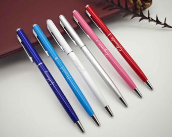 Custom Engraved Metal Ballpoint Pen — Business Gift, Holiday Present, Stylish Personalized Pen, Office Supply