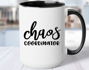 Teacher Mug, Mug for Teacher, Teaching Mug, Caring Teacher Mug, Teaching Work of Heart Cup, Chaos Coordinator Mug, Teacher Gift