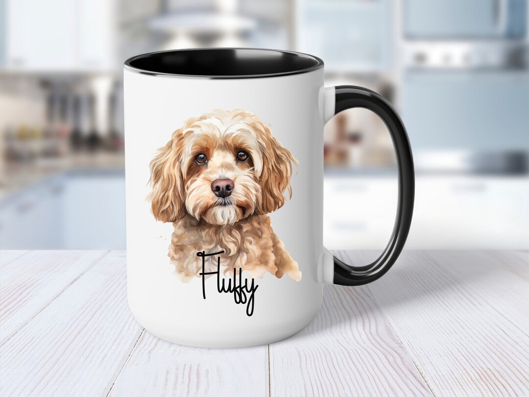 Set Cockapoo Mugs Personalized Cockapoo Mug Cockapoo Dog Lover Mug Dog Name Cup Custom ...