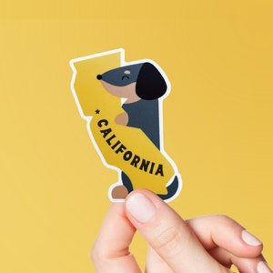 California Dachsie Hug Sticker Darby Dot™ image 2