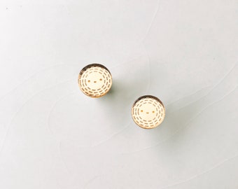 Sunny Stud Earrings -  Mirrored Gold