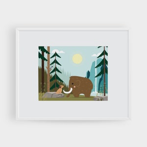 Darby + Dot™ - Woolly Mammoth Friend - Art Print