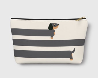 Carry All Pouch with Ollie - Black and Tan