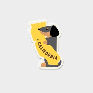 California Dachsie Hug Sticker Darby Dot™ image 1