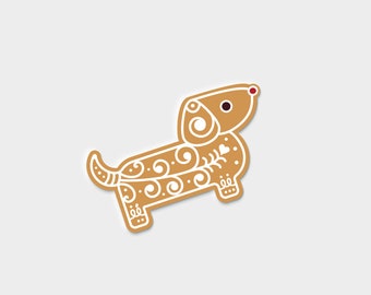 Darby + Dot™ Gingerbread Sticker - Bones