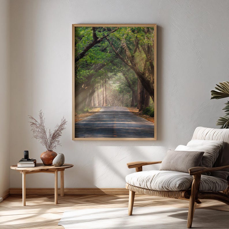 Surreal Forest Landscape Poster Print - Dreamy Pathway Wall Art ...