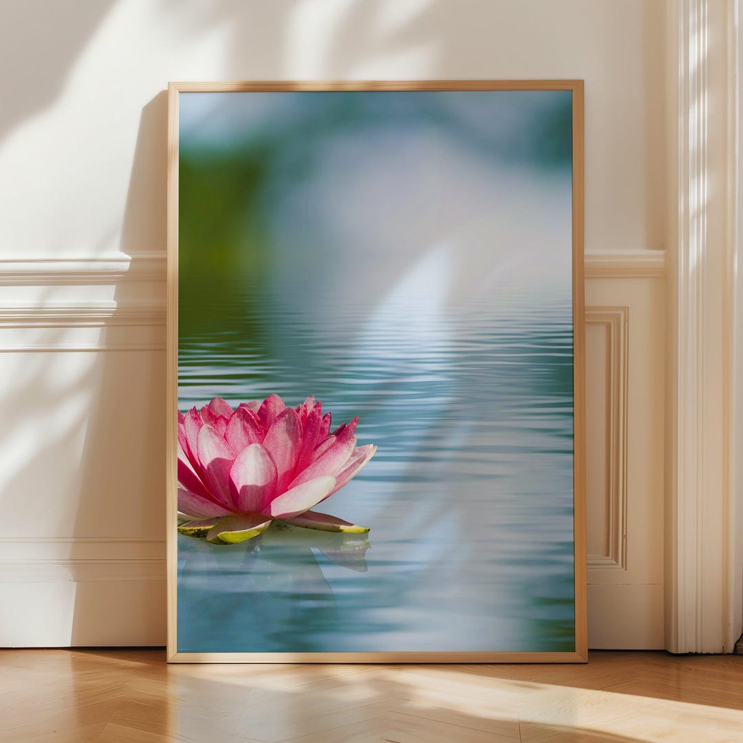 Lotus Flower Nature Poster Print - Water Lily Wall Art - Zen Nature ...