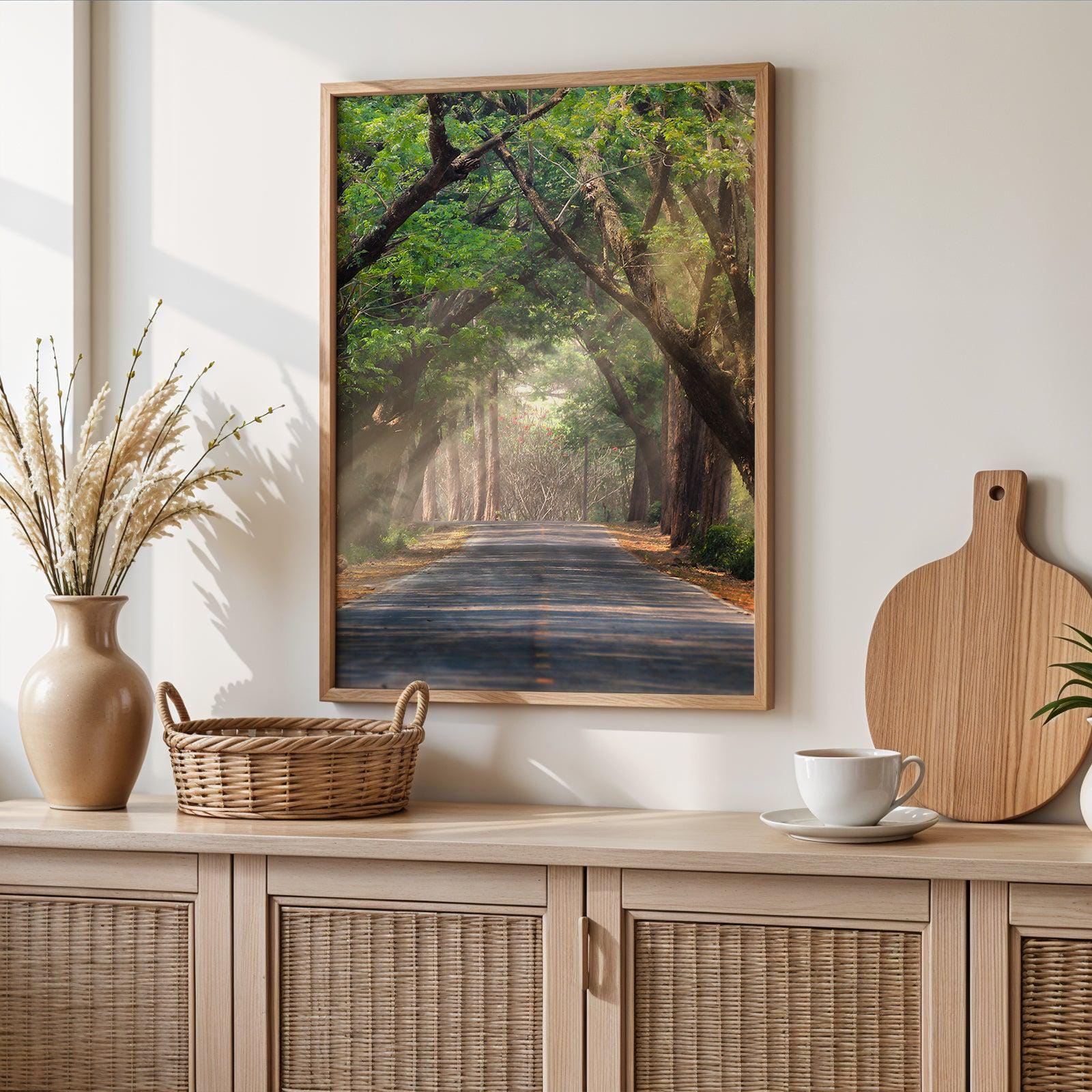 Surreal Forest Landscape Poster Print - Dreamy Pathway Wall Art ...