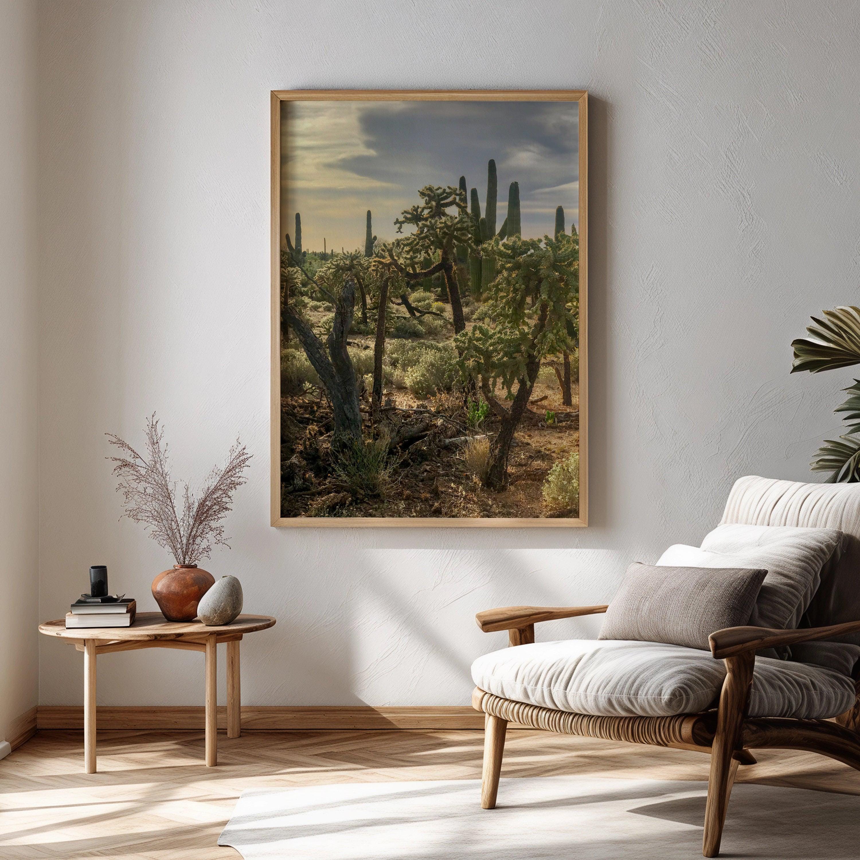 Desert Cactus Landscape Poster Print - Saguaro Cactus Wall Art ...