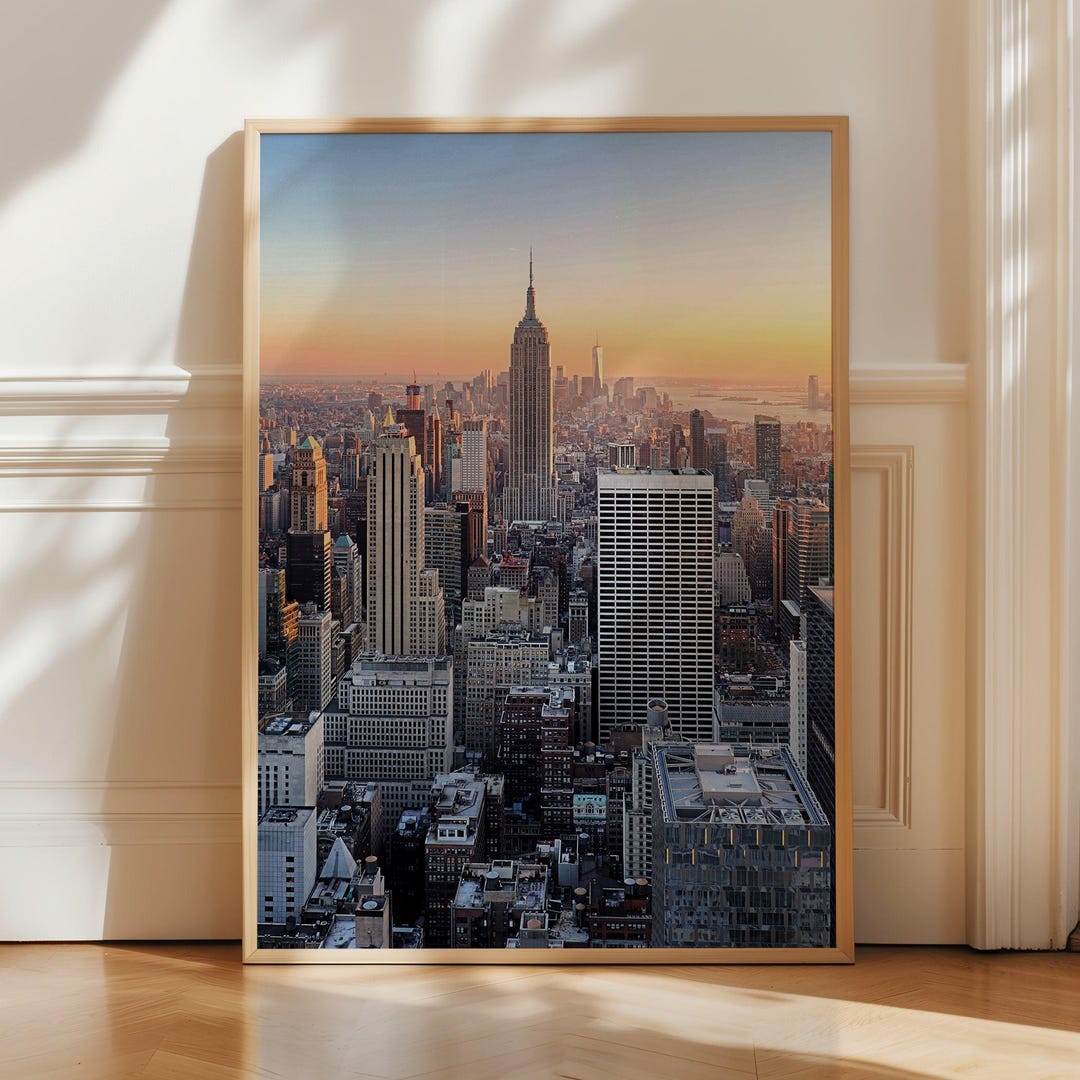 New York City Skyline Poster Print - Empire State Building Wall Art ...