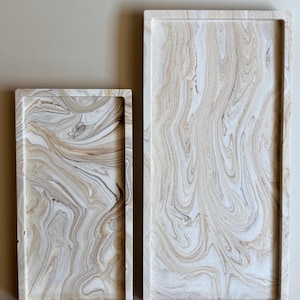 Smyckesbricka | Bricka med marmoreffekt | Smyckeförvaring | Wabi Sabi Decor