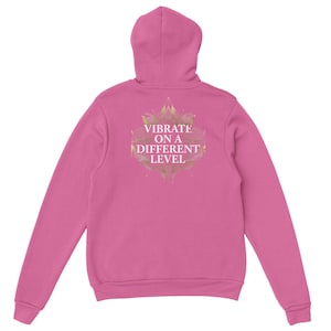 VIBRATE HIGHER Hoodie for Women | Minimalist Geometric Design | Comfy Motivational Apparel | Empowering Gift