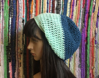 Slouch Beanie, Slouchy Beanie, Crochet Beanie, color block hat, slouch hat, slouchy hat, womens slouch hat, Women's beanie, crochet hat