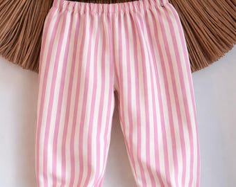 Pantaloni a righe fucsia