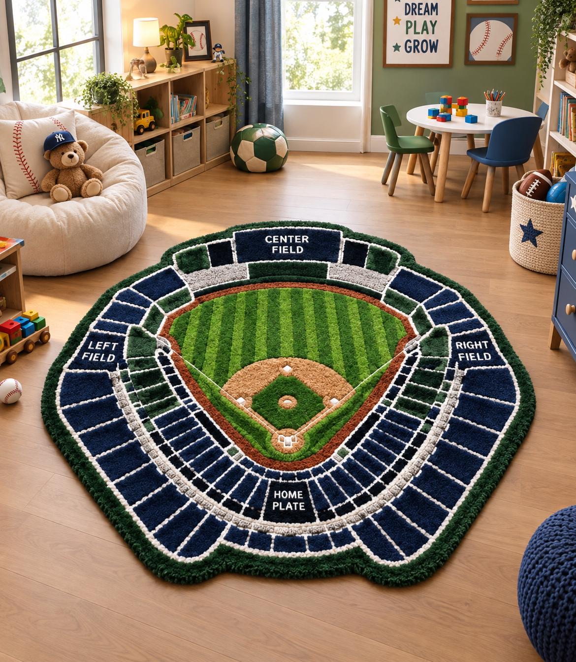 Baseball Stadium Rug - Etsy