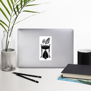 Delphic Oracle Sticker – Pythia Greek Mythology Sticker, Omphalos, Bay Laurel Branch
