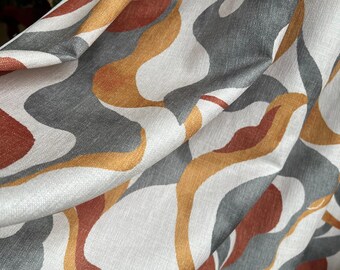 Custom %100 Blackout Patterned Curtains: Terracotta Linen Thermal Drapes for Bedroom, Nursery