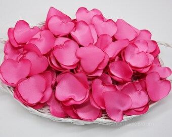 Pink Rose Satin Petals, Silk Rose Petals, Decor, Wedding, Confetti, Fake Petals, Artificial rose petals, Fabric Flower Petals, Heart Petals