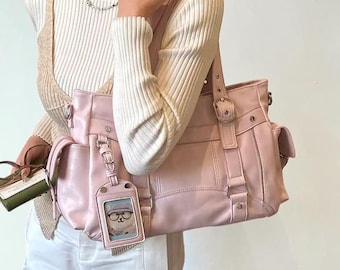 Women Shoulder Tote Vegan Leather Handbag Large Capacity Multi Pocket Versatile Commuter Shopping Carryall