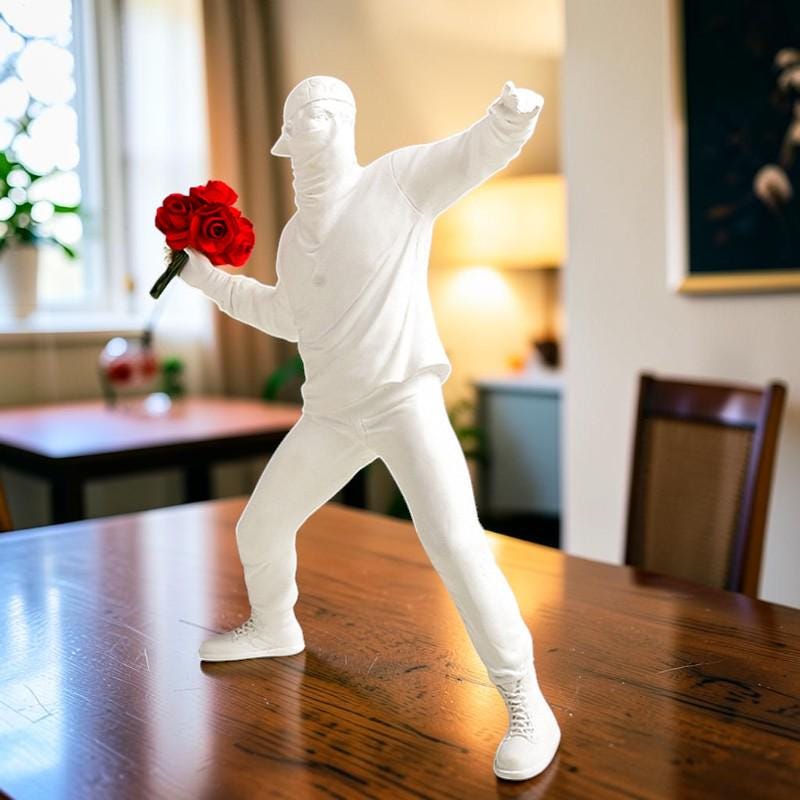 Banksy Flower Thrower Sculpture - Etsy