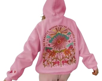 Women's Pullover Oversized Floral Graphic Hoodie
