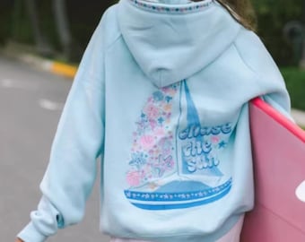 Pink Palm Puff Women's Pullover Hoodie