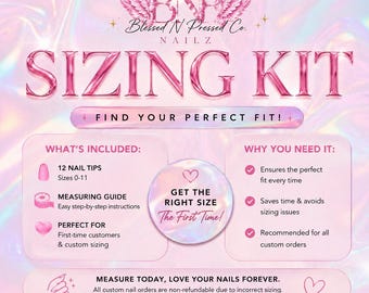 Press-On Nail Sizing Kit: All Sizes 0-11 for Fit