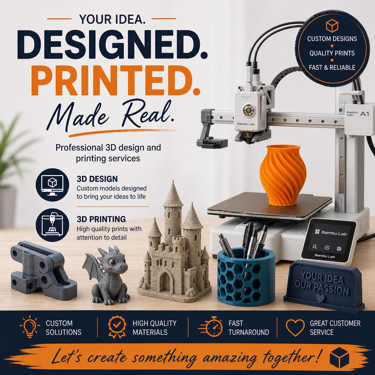 Design and or 3D printing service
