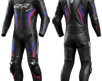 BMW Motorrad RR One-Piece Leather Motorcycle Racing Suit MotoGP Riding Gear