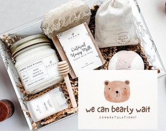 Oatmeal Honey Milk Spa Gift Box, Congratulations Pregnancy Gift, New Mom Care Package, New Parents Gift Basket, New Mom Baby Shower Gift