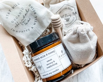 Tea & Honey Care Package, self care box, get well soon gift, care package with tea, surgery care package, thinking of you gift, care gift