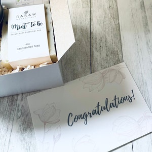 Engagement Gift box with note card to personalize.