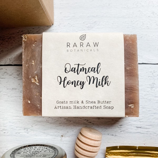 Oatmeal Honey Milk Soap, Oatmeal milk and honey Soap, oatmeal soap, dry skin soap, sensitive skin facial soap, goats milk soap