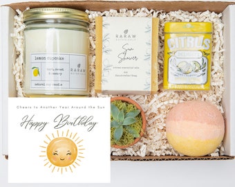 Sunshine Birthday Gift Box, Best Friend Birthday Gift, Spa gift Box, 30th Birthday Gift, 60th Birthday Gift