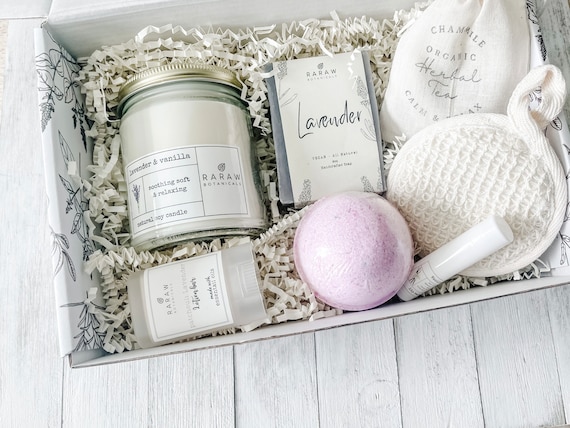 Care package for women, spa gift box, thinking of you care package,  lavender candle gift, self care gift, relaxation gifts for women