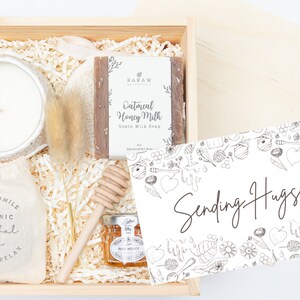 Sympathy gift box, Sending hugs for her, Healing vibes gift box, Gift basket for women, Care package for her, Cancer Care package