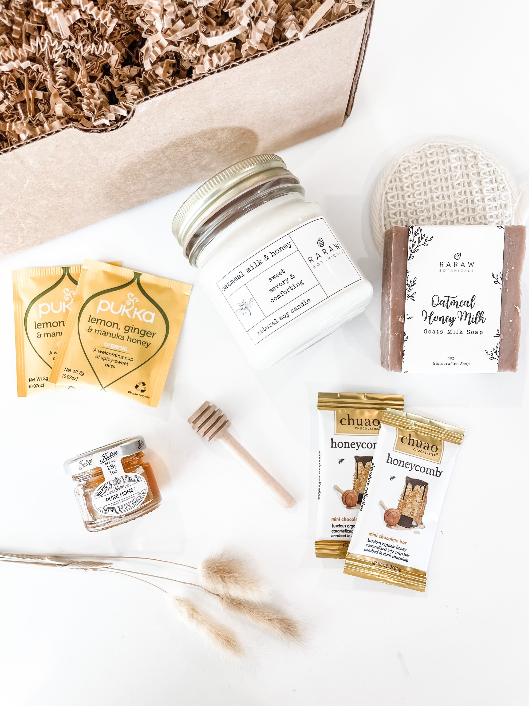 Thank You Self Care Gift Box, Honey Oatmeal Spa Set - Etsy