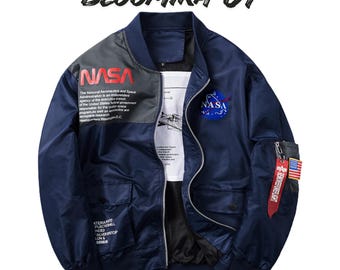 Chaqueta bomber de astronauta de la NASA, estilo piloto vintage, ropa urbana.