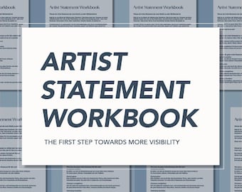 Artist Statement Workbook English | Writing Guide + Template for Artists | PDF Workbook + Canva Template for Creatives & Painters