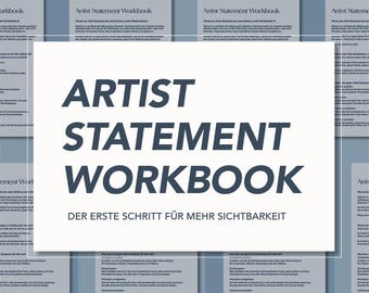 Artist Statement Workbook (German) | Artist Statement Template & Writing Guide | PDF Workbook + Canva Template for Artists