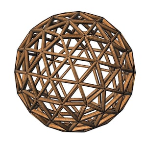 Geodetic Sphere STL File for 3D Printing